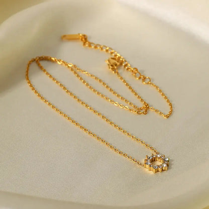 18KT Gold Plated Geometric Necklace TK GOLD