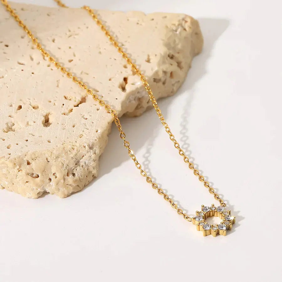 18KT Gold Plated Geometric Necklace TK GOLD