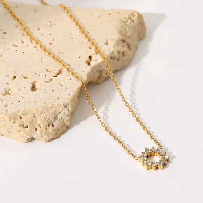 18KT Gold Plated Geometric Necklace TK GOLD